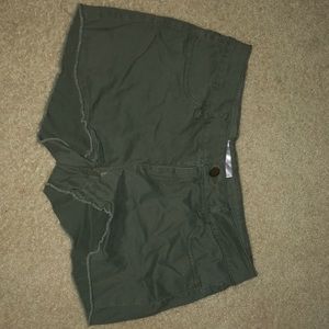 army green shorts
